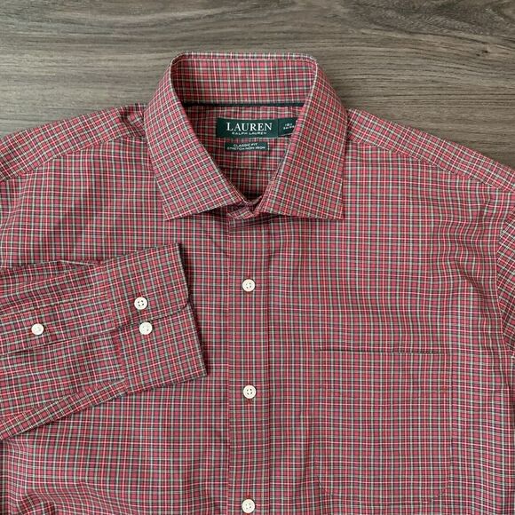 Lauren Ralph Lauren Other - Lauren Ralph Lauren Red Plaid Button Down Shirt Mens Size 16.5- 34/35